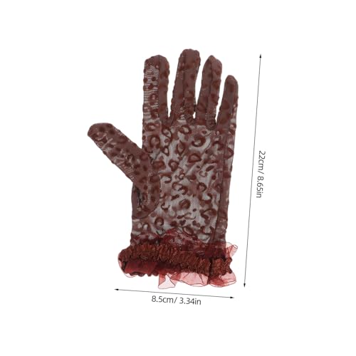 Guantes de malla transpirables COLLBATH negros con estampado corto 2