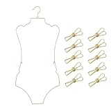 Goldener Metall-Kleiderbügel, zusammenklappbar, für die Aufbewahrung von Damen-Bikinis, Badeanzug, Display