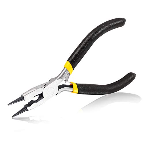 SPEEDWOX 丸ヤットコ 丸やっとこ ミニチュア丸ペンチ 刃部付 切断可能 ワイヤーループプライヤー 先丸ペンチ 先細 丸加工 126mm マイクロ 手芸用ペンチ 手作り ホビー ハンドメイド ビーズ アクセサリー 繊細 作業 精密工具 道具