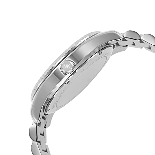 Image of Michael Kors Lexington Chronograph Stainless Steel Watch, Stainless Multifunction, One Size, MK8946 - Lexington Multifunction Stainless Steel Bracelet Watch