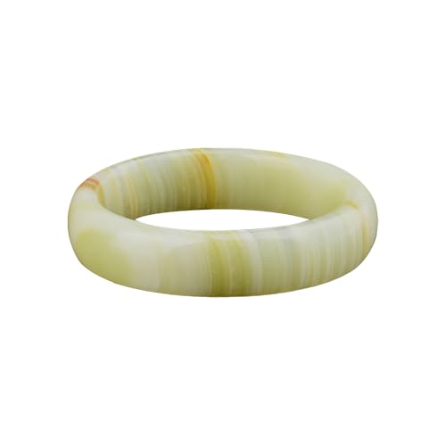 Bracelet en jade YZCIS, le jonc rond en pierre naturelle anti-allergie