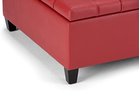 SIMPLIHOME Harrison 36" Wide Vegan Leather Lift Top Ottoman in Stone Grey — view 8
