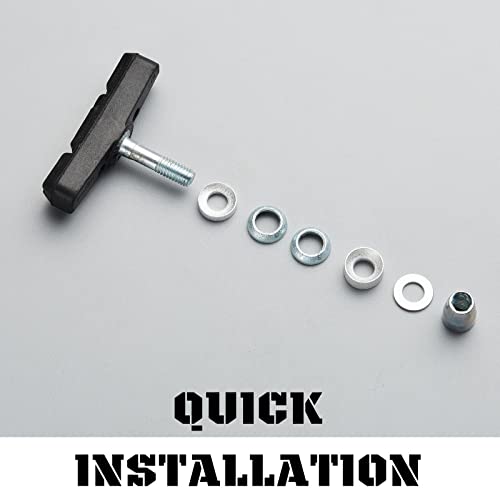 Corki Bike Brake Pads 2-Pairs, Mountain Bike V Brake Pads With Hex Nuts And Shims 55Mm Black #TOP2
