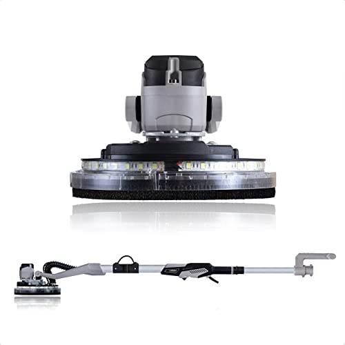 Werku WK403260 + 6 Abrasifs, Ponceuse Circulaire Murs-Plafonds Brushless, Qualité Professionnelle, 400 W, 225 mm, Système Éclairage LED Vision, Comprend 6 Disques Ponçage et Tuyau Aspiration – vue 2