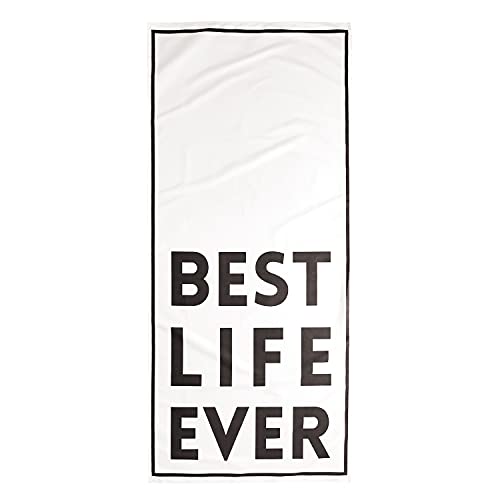 Santa Barbara Design Studio Lili + Delilah Quick Dry Oversized Beach Towel, 78 x 35-Inch, Best Life Ever