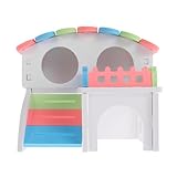 CORHAD Hamster Nest Pet Exercise Toys Hamster Hut Plastic Gerbil Hideout Chinchilla Houses Guinea Pig Accessories Cave Hamster Platform Wooden Toys Mini Toy Chinchilla Toy PVC Cage Luxury