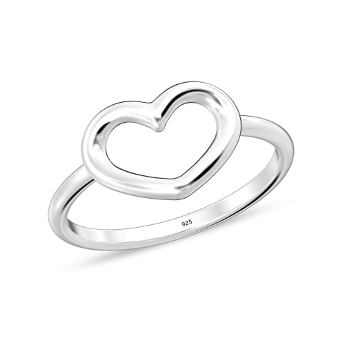 Image of TRUESILVER ACPL 925 Sterling Silver Rings Lightweight High Polish Silver Ring for Women Wedding Engagement Statement Jewelry