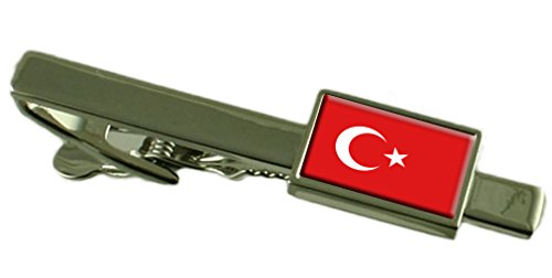 Pasador de corbata de Turquía con acabado artesanal y bolsa textil