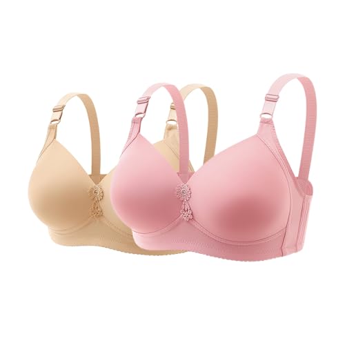 My Order Soporte para Mujeres Tirantes Ajustables Cobertura Completa Sujetador Cómodo Sin Aros Sujetadores Sin Aros, beige, 50