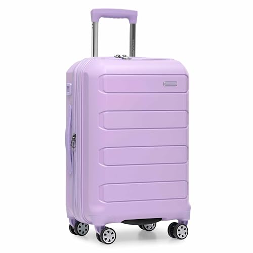 Traveler's Choice Pagosa Indestructible Hardshell Expandable Spinner Luggage, Lavender, 22-Inch...
