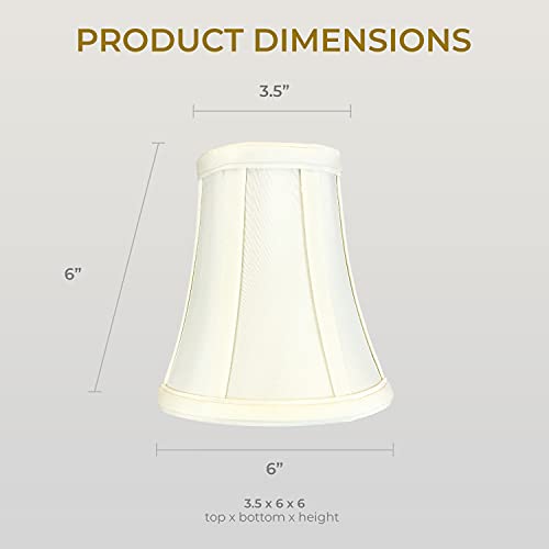 Image of Royal Designs, Inc. BSO-704FC-6EG-2 True Bell Basic Lamp Shade with Flame Clip, 3.5 x 6 x 6.25, Eggshell, 2-Pack