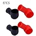 Car Battery Terminal Protectors Silicone Rubber Insulation Covers for Marine Automotive Applications 4 Pack Red Black Battery Terminal Sleeves(2 red + 2 Black)