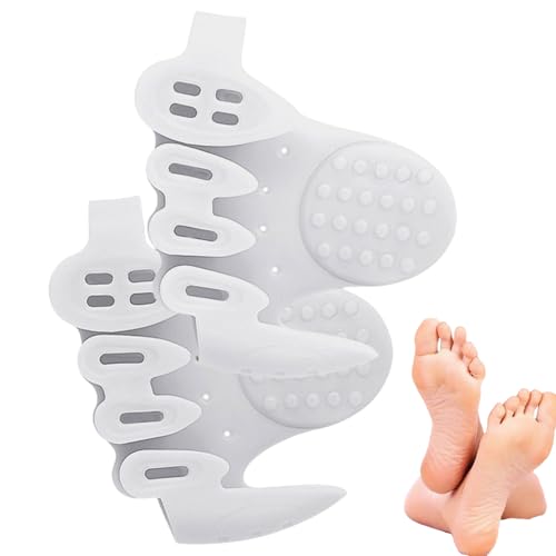 Separador de dedos para mujer, separador de dedos para mujer, separador de pies de agujeros, espesar el grano, burbujas, frotar la punta del pie Divisor Hallux Valgus Ortohotik Pad - Relieve de