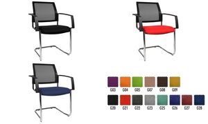 Chaise visiteur Topstar BtoB 20 Gris clair avec dossier en maille respirante