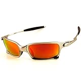 Jiggy Babe Top Sports Squared Sunglasses Polarized Alloy Metal Frame Iridium Mirror Riding