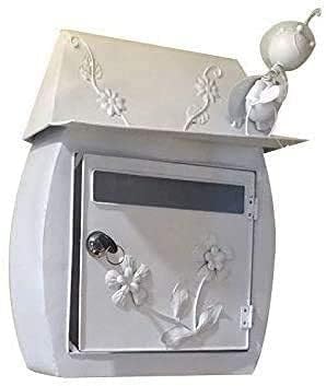 Easy to Instal Mail Box, Storage jar Post Box Wall Mounted Waterproof Outdoor Mailbox European-Style Villa Mailbox Rustic Retro Letter Box 11.7X6.24X15.6In