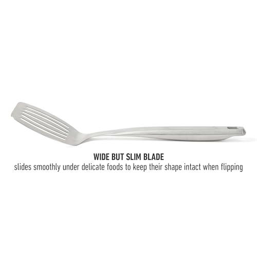 Image of Calphalon Prime Slotted Turner, Barbecue Turner, Stainless Steel Slotted Spatula for Cooking, Kitchen Flipping Spatula, Heat-Resistant and Durable Kitchen Utensil for Kitchens