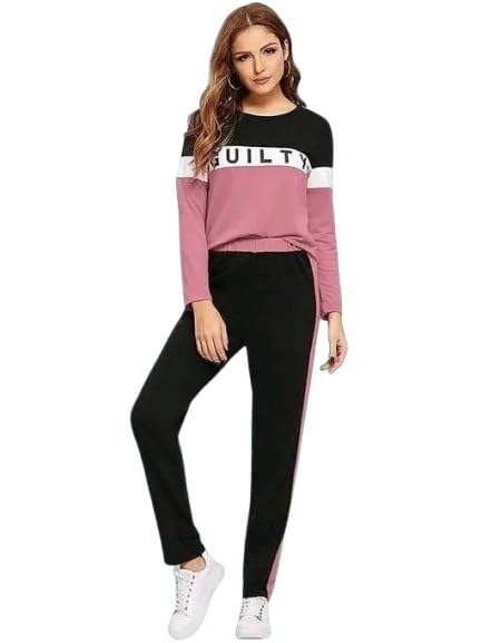 Woman Cotton Blend Full Sleeve Top & Pant Leggings Tracksuit Set for Women's/Girls-image-37