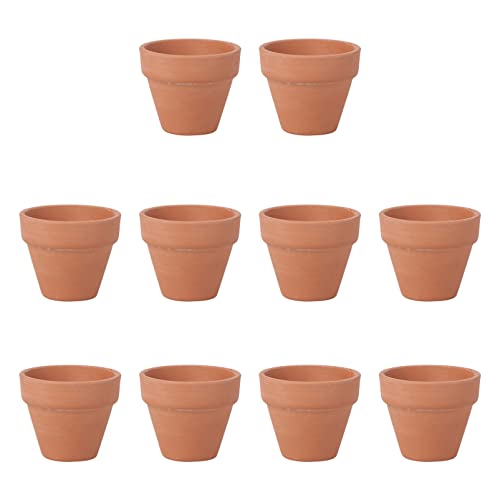 BESTOMZ 10 Pcs Terracotta Plant Pots Small Pots for Plants Mini Clay Pots 1.6'' Terracotta Pot Clay Ceramic Pottery Planter Cactus Flower Pots Succulent Nursery Pots- Great for Plants