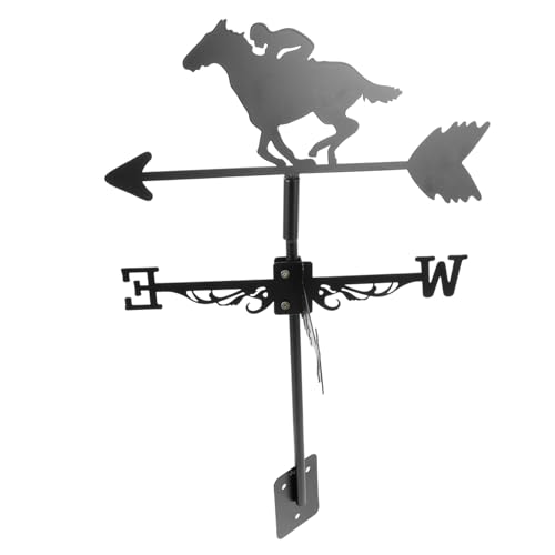 Hemobllo Girouette Métal Décorative pour Jardin Terrasse ou Toit Indicateur de Direction du Vent