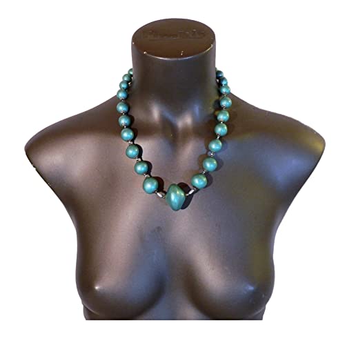 Collier bleu turquoise princesse : une touche d'évasion en céramique