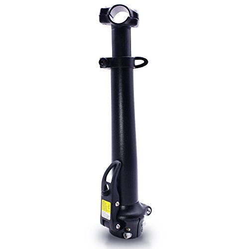 Senqi Handlebar Aluminum Alloy Folding Stem Without Teeth Adjustable Folding Riser Stem Set Bicycle Accessories 28.6×25.4×410Mm Bsz005(Black) #TOP28