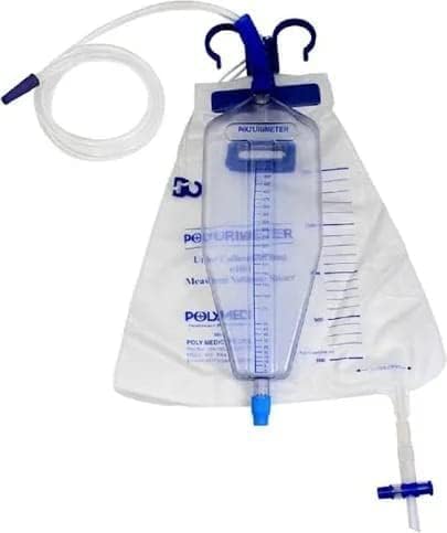 Urometer Adult Urine Bag with Measured Volume Chamber | Urine Collection/Pack of - (1) 2