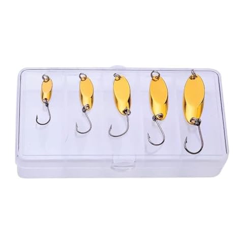 OriGlam 5pcs Fishing Spoons for Trout and Bass Cover