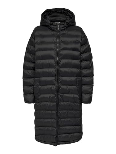 ONLY Women's ONLMELODY Quilted Oversize Coat OTW NOOS Steppmantel, Black, S