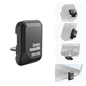 Insta360 Quick Reader 512 GB Tragbare SSD – Externer USB-C-Speicherstick Ace Pro 2, X5, X4 Air, iPhone, Android, Computer, gemeinsam mit Lexar für Content Creator entwickelt