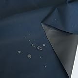 TOLKO Outdoor-Stoff Wasserdicht | Leichter NylonStoff als Meterware | für Regenjacke Plane Regenschutz (Dunkel-Blau)