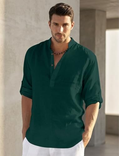 Image of Men's Kurta || Chinese Collar Long Sleeves || Straight Hip Length Kurtas || Short Kurta for Men || for Festival || Function || Occasion Wear Fancy Kurta for || Best Gifts for Men