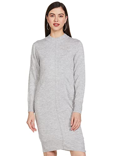 Image of Amazon Brand - Symbol Women's Acrylic One Piece Knee-Length Sweater Dress (Available in Plus Sizes)