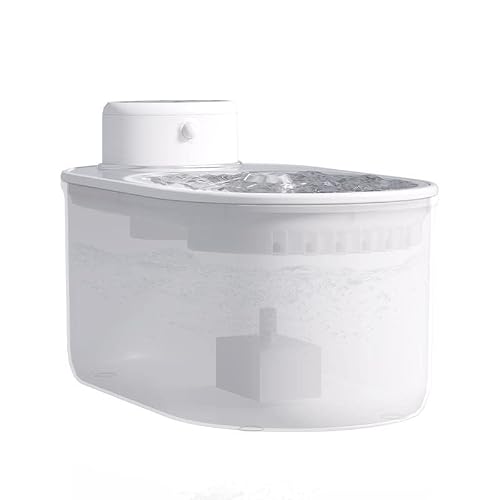 Fuente de agua para gatos inalámbrica, fuente de agua para mascotas para gatos en el interior con bomba inalámbrica, fuente de agua para gatos súper silenciosa para gatos gatitos perros múltiples
