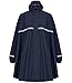 HOCK Regenponcho mit Reissverschluss und Ärmeln - Fahrradponcho Wasserdicht & Atmungsaktiv - Mit Kapuze und Reflektoren - Herren Damen Regenschutz - Hochwertige Regenbekleidung (blau, XXL -)