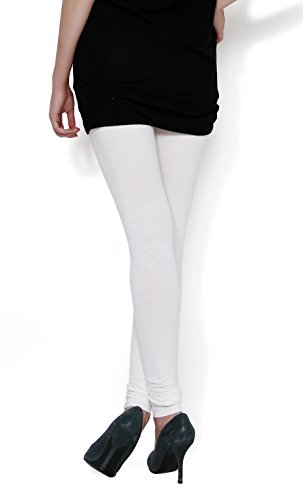 Leggings para mujer blanco tejido flexible y cintura elastica 40 3