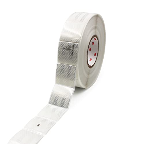 3M Diamond Grade 997S - Marcador de contorno segmentado para estructuras de lonas para camiones, remolques, cinta reflectante de 52 mm (8 metros, blanco)