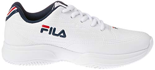 Tênis Fila Grand Prix, Criança Unissex, Branco/Vermelho/Marinho, 28