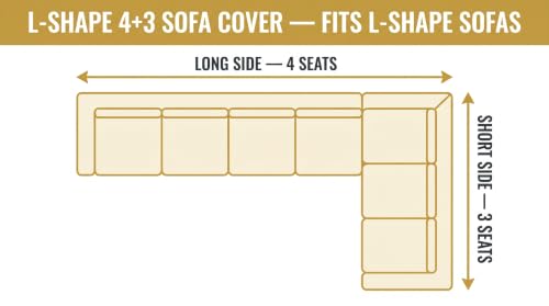 Image of KINGLY L-Shape Sofa Cover 7 Seater 4+3 Velvet Full Cover - Maroon | Fully covered quilted velvet slipcover, washable anti-slip furniture protector, L-type corner sofa cover for living room
