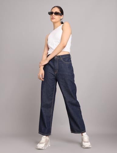 Image of INKD Women's Relaxed Fit Jeans - Mid-Rise | 100% Cotton | Jeans for Women (Available in Plus Sizes)