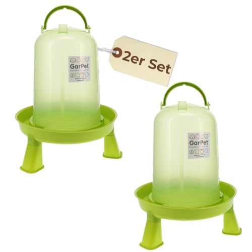2X Hühnertränke mit Füßen Geflügeltränke mit Standfüßen Stand Füßen Wassertränke Hühnertränke automatisch Stülptränke Hühner Tränke grün 5 L 2X Hühnertränke mit Füßen Geflügeltränke mit Standfüßen Stand Füßen Wassertränke Hühnertränke automatisch Stülptränke Hühner Tränke grün 5 L