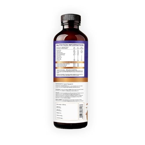 Image of Asmita Organic Farms Cold Pressed Flaxseed Oil, 500ml | Organic, Unrefined Flaxseed Oil for Cooking, Health, Skin, and Hair | Rich in Omega-3 & Antioxidants