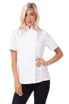 Chef Works Women's Bcwsz006whts Chef s Jacket, Black/White, UK
