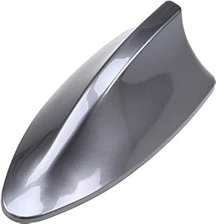 هوائي راديو ايه ام/اف ام على سقف السيارة بتصميم زعنفة قرش لون رمادي