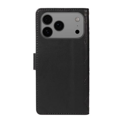 Étui compatible iPhone 16 Pro Max bleu cuir grille de luxe - 5