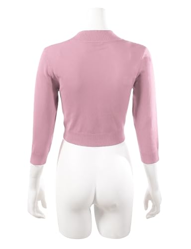 Image of Allsense Women's 3 /4 Sleeve Bolero Shrug for Dresses | Open Front Cropped Cardigan, Lightweight Knit Dress Cover Up