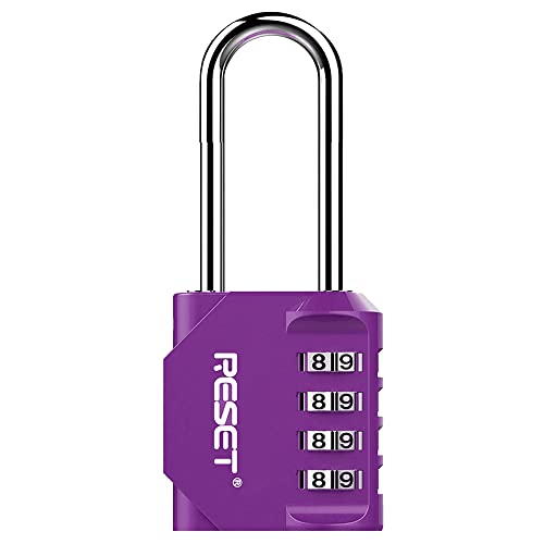 RESET-060 4 Digit Combination Padlock with 2.4 inch Long Shackle...
