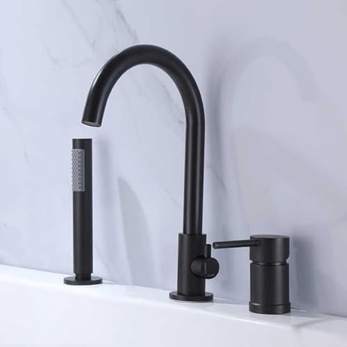 Robinet de baignoire à 3 trous résolvant le manque d'espace avec bec 360° - 3
