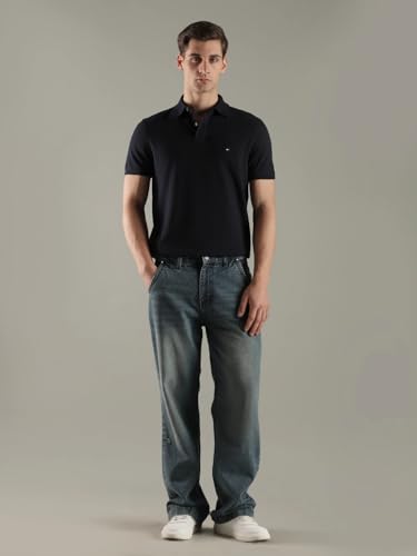 Image of Solid Regular fit Cotton Polo t-Shirt