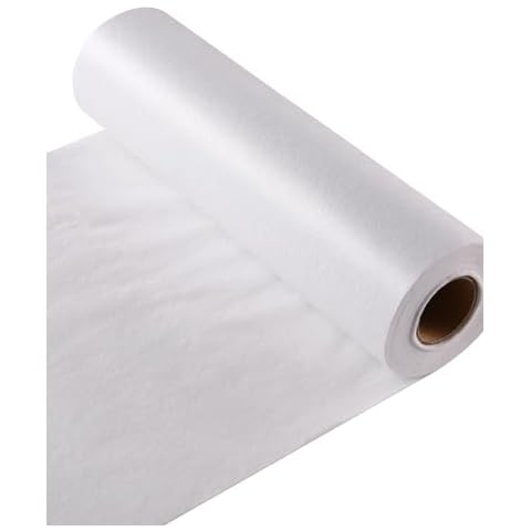 Lightweight Fusible Interfacing, Non-Woven Fusible Interfacing for Sewing, Crafts, Clothing, Bags (12 Inches x 30 Yard, White), One-Side Iron On Sewing Interfacing Cover